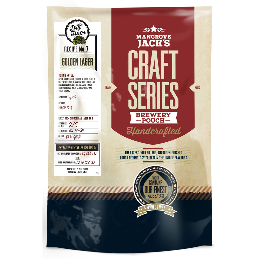 MJ Craft Series Golden Lager with Dry Hops - 1.8kg